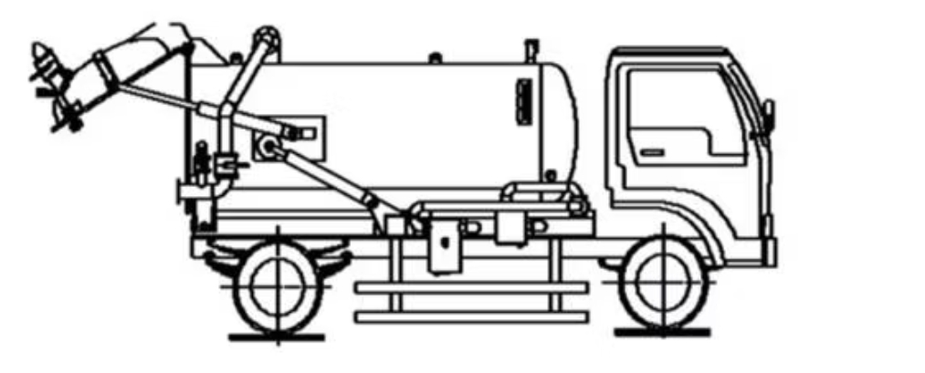 Drawing Of Sewage Suction Truck/ Vacuum Truck: