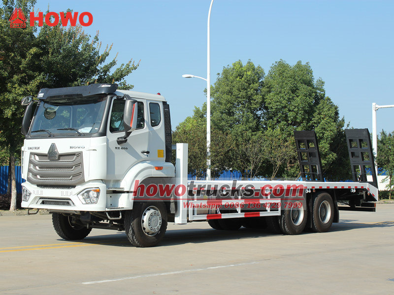 HOWO 6×4 flatbed self loader truck