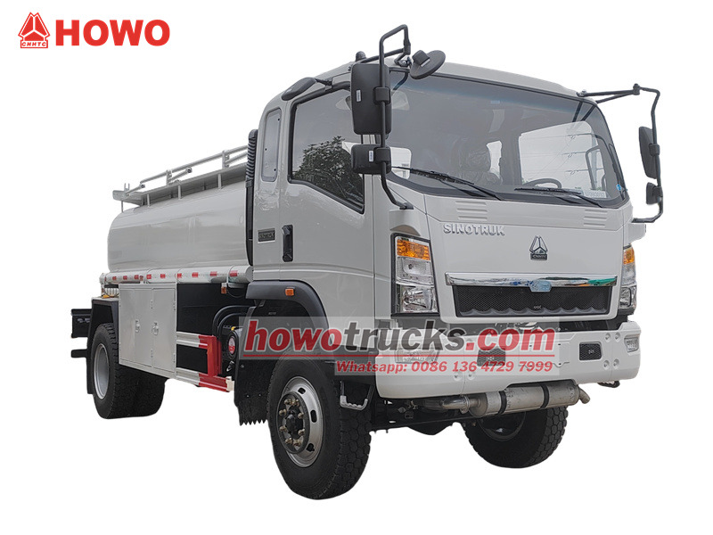 HOWO 4WD off-road diesel tanker truck