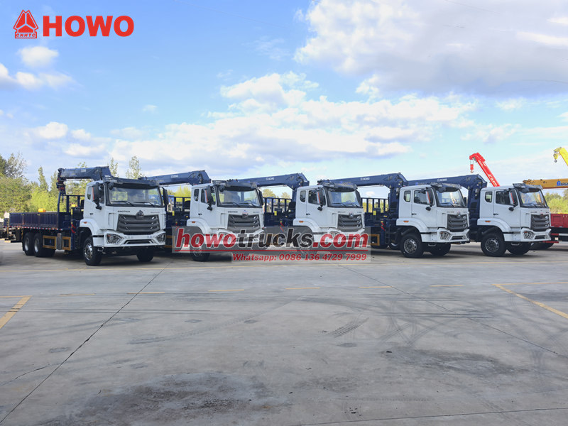 HOWO 10 wheeler boom crane truck