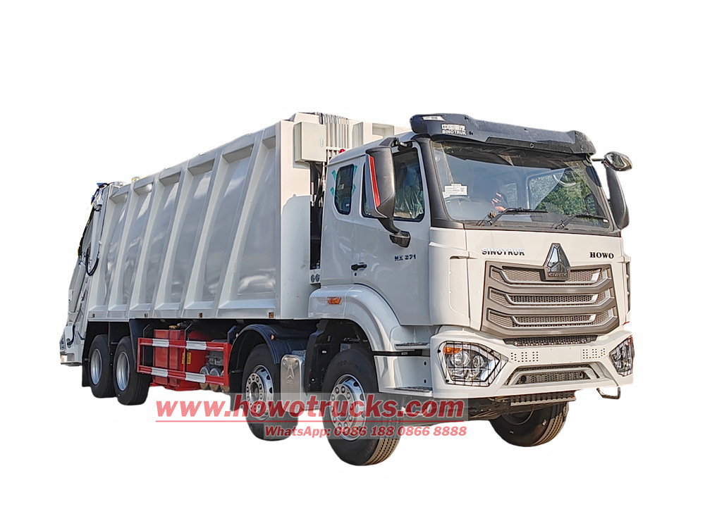 Howo 8X4 35cbm rear loader garbage truck