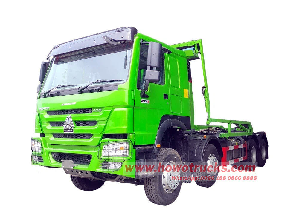 HOWO 8X4 hook lift truck mounted tarp system  