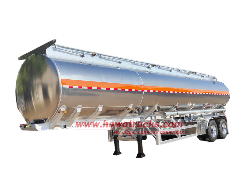 Aluminum alloy fuel tanker trailer