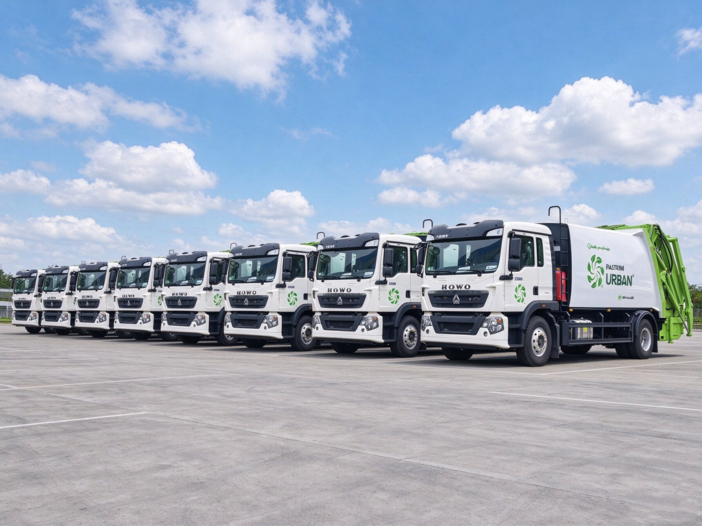 8 units HOWO rear loader compactor trucks export Africa 8 units HOWO rear loader compactor trucks export Africa