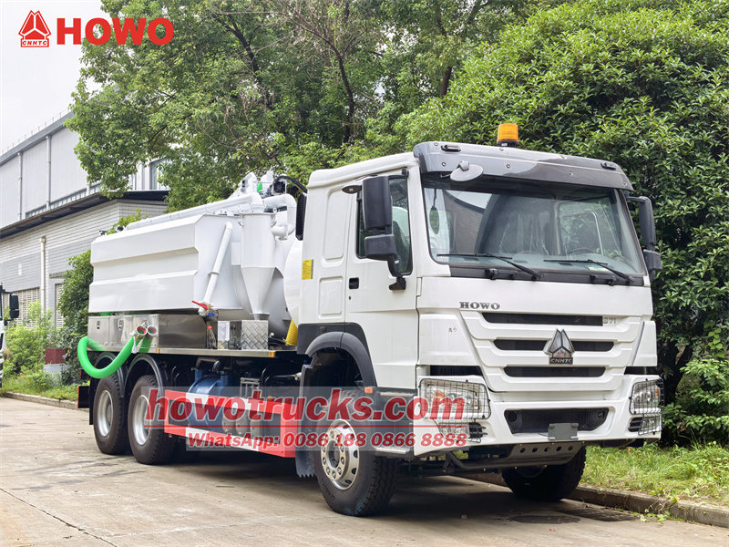 Industrial combi jetting vacuum truck HOWO