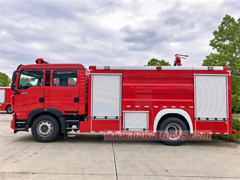 HOWO TX 4x2 double row water fire truck HOWO TX 4x2 double row water fire truck